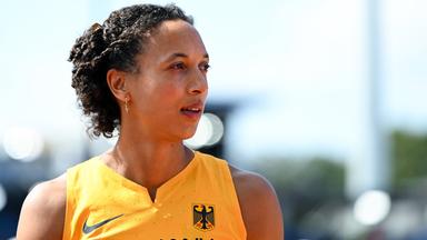 Weitspringerin Malaika Mihambo bei der Leichtathletik-EM in Birmingham.