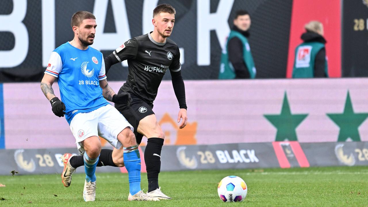 Zweikampf in Rostock | IMAGO/Zink