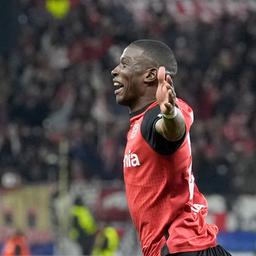 Nordi Mukiele von Bayer 04 Leverkusen jubelt nach einem Tor