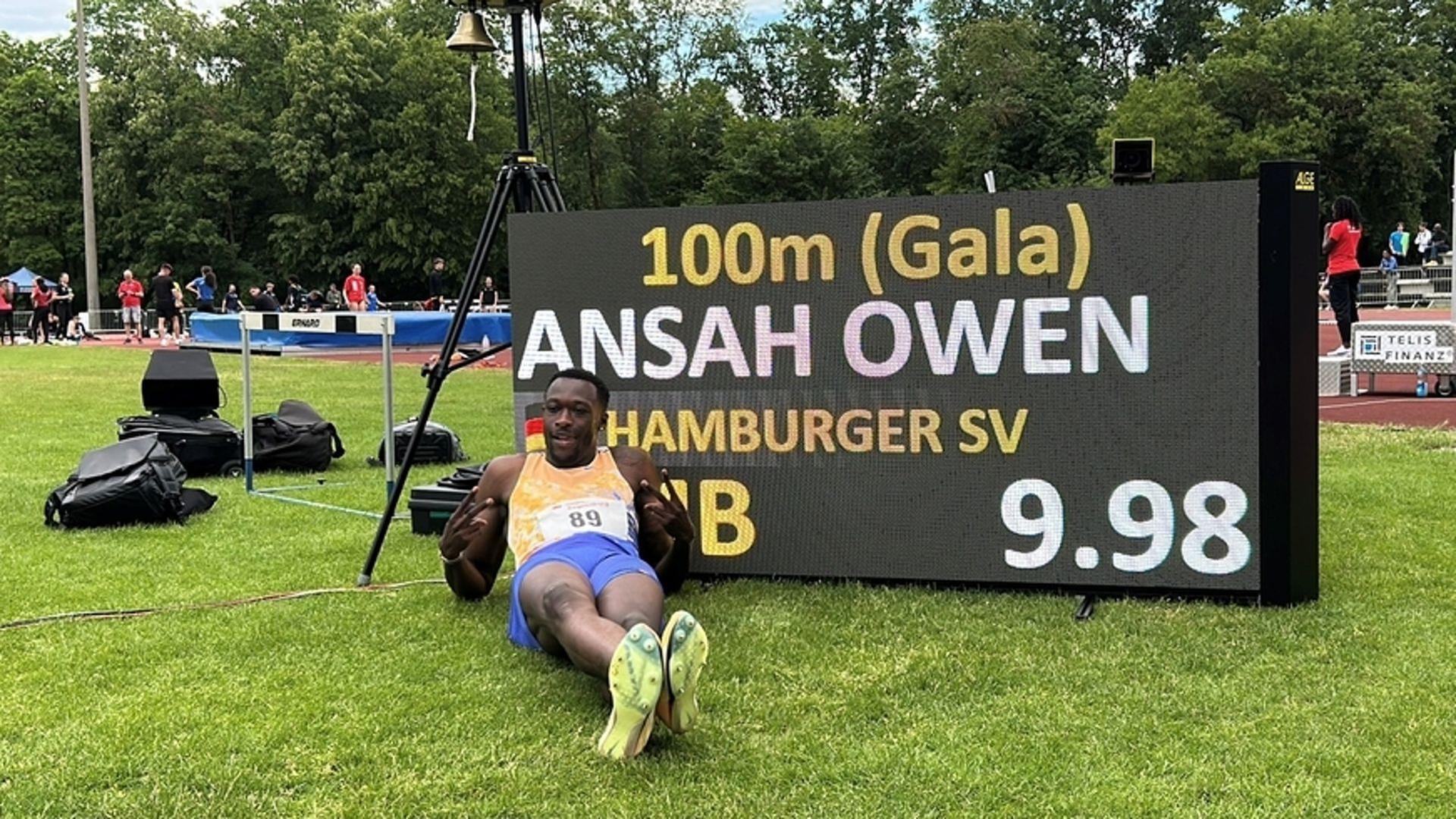 Ansah stellt neuen deutschen Rekord über 100 Meter auf