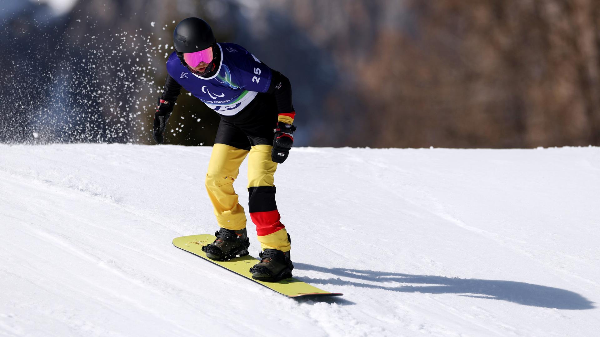 Christian Schmiedt beim Para Snowboar Cross. | Getty Images