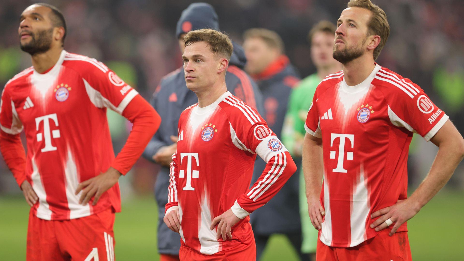 Jonathan Tah, Joshua Kimmich und Harry Kane (v.l.) | picture alliance / firo Sportphoto | Marcel Engelbrecht