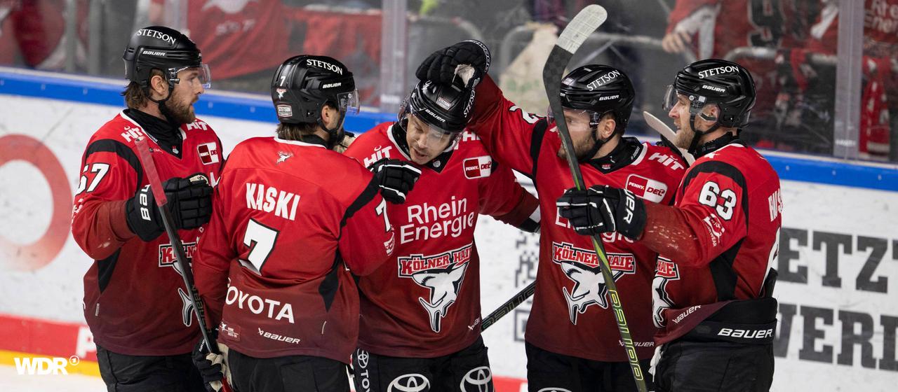 Kölner Haie-Jubel nach dem 5:2 gegen die Schwenninger Wild Wings