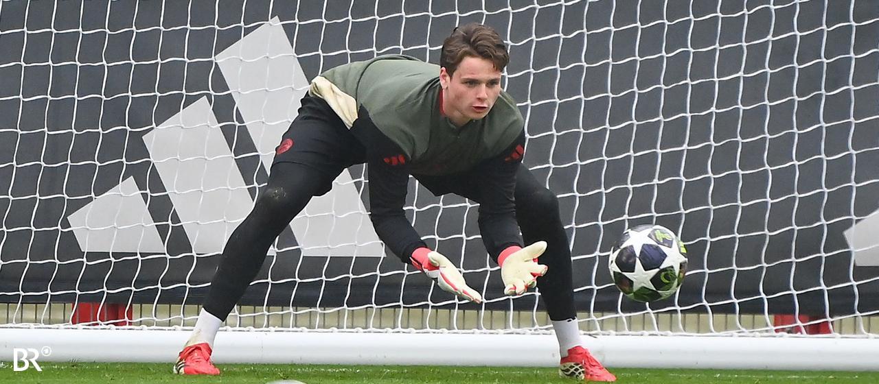 Jonas Urbig im Abschlusstraining vor Atalanta Bergamo