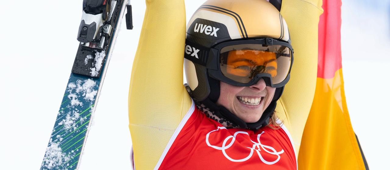 Daniela Maier jubelt bei den Olympischen Spielen