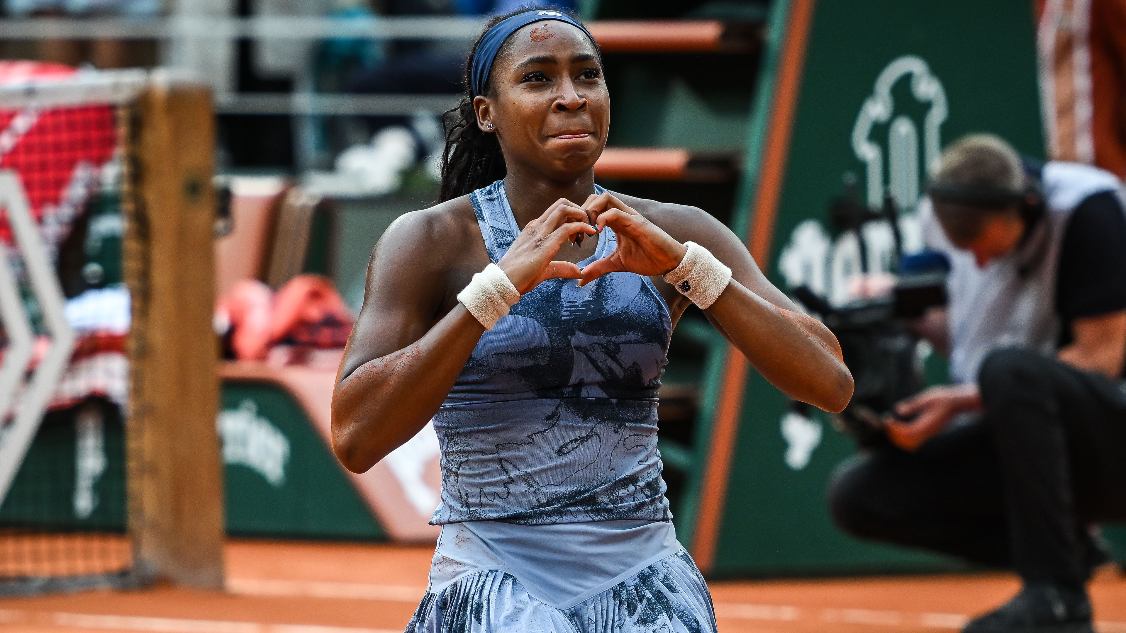 Jubelt nach dem Sieg der French Open: Coco Gauff 