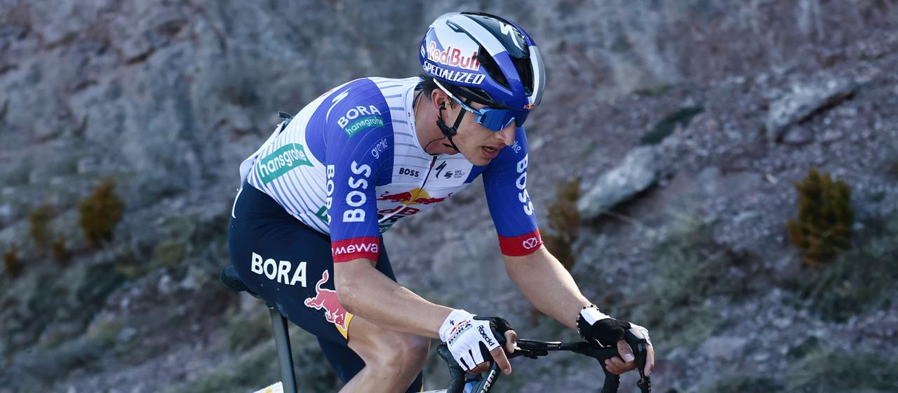 Florian Lipowitz während der 6. Etappe der Katalonien-Rundfahrt