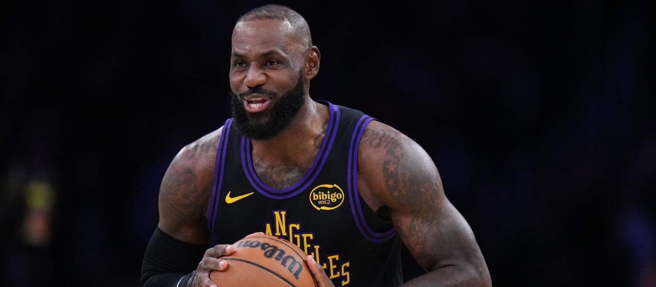 Lakers´ LeBron James beim Spiel gegen Utah Jazz