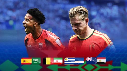 Nachtzusammenfassung mit Spanien - Saudi-Arabien, Belgien Iran , Uruguay- kap verde und Neuseeland gegen Ägypten
