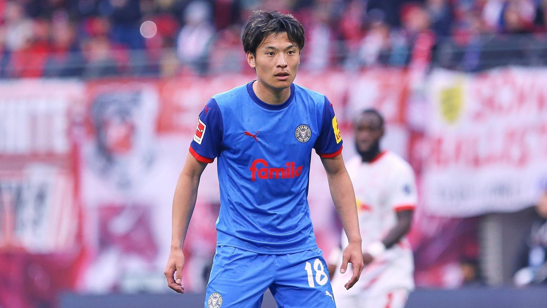 Shuto Machino im Trikot von Holstein Kiel. | ddp/dts Nachrichtenagentur
