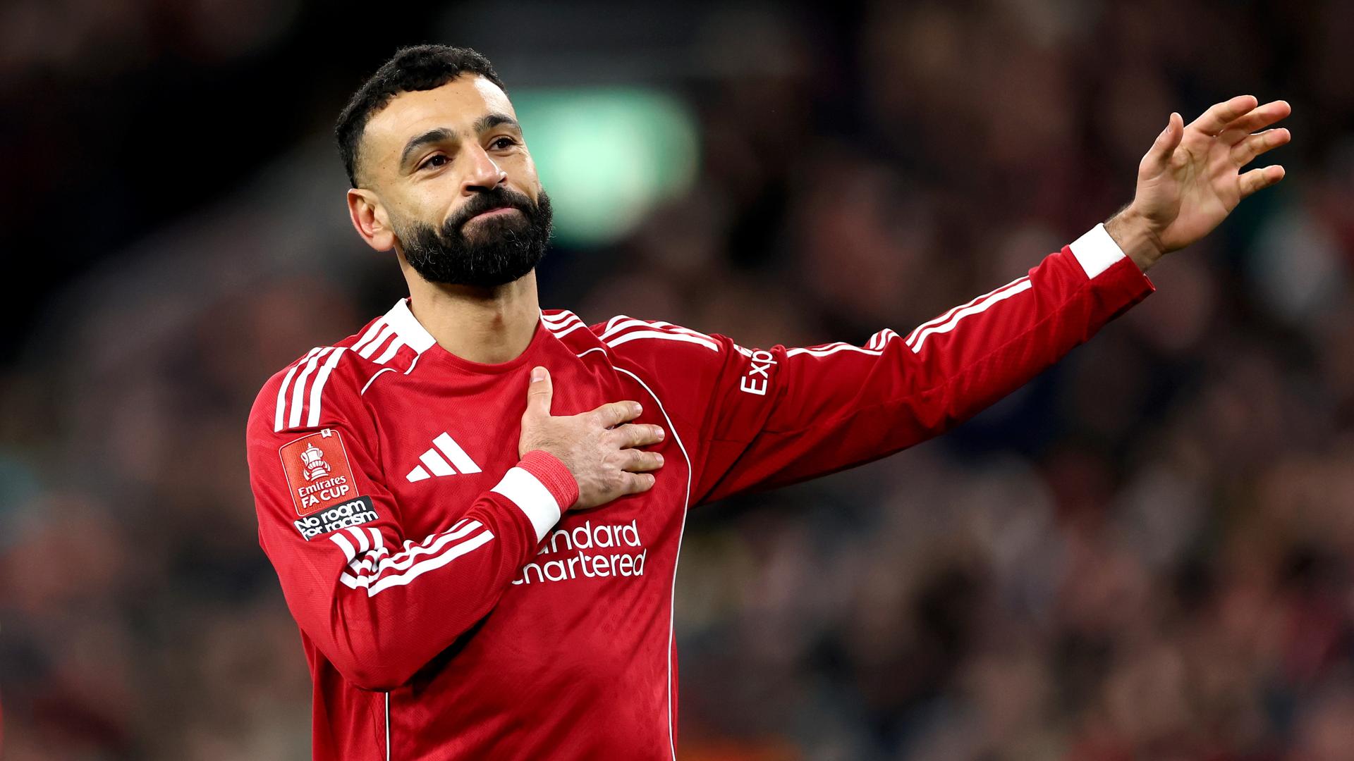 Liverpools Mohamed Salah bejubelt einen Treffer im FA Cup | IMAGO / Propaganda Photo