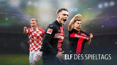 Collage mit den Fußballprofis Burkardt, Wirtz und Xhaka