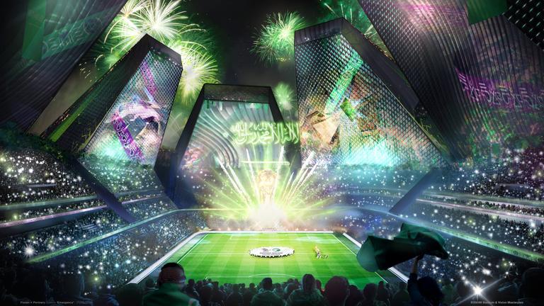Das Roshn Stadium in Riad soll Platz für 46.000 Menschen haben. | Medienfotos "Saudi 2034 bid" Das Roshn Stadium in Riad soll Platz für 46.000 Menschen haben.
