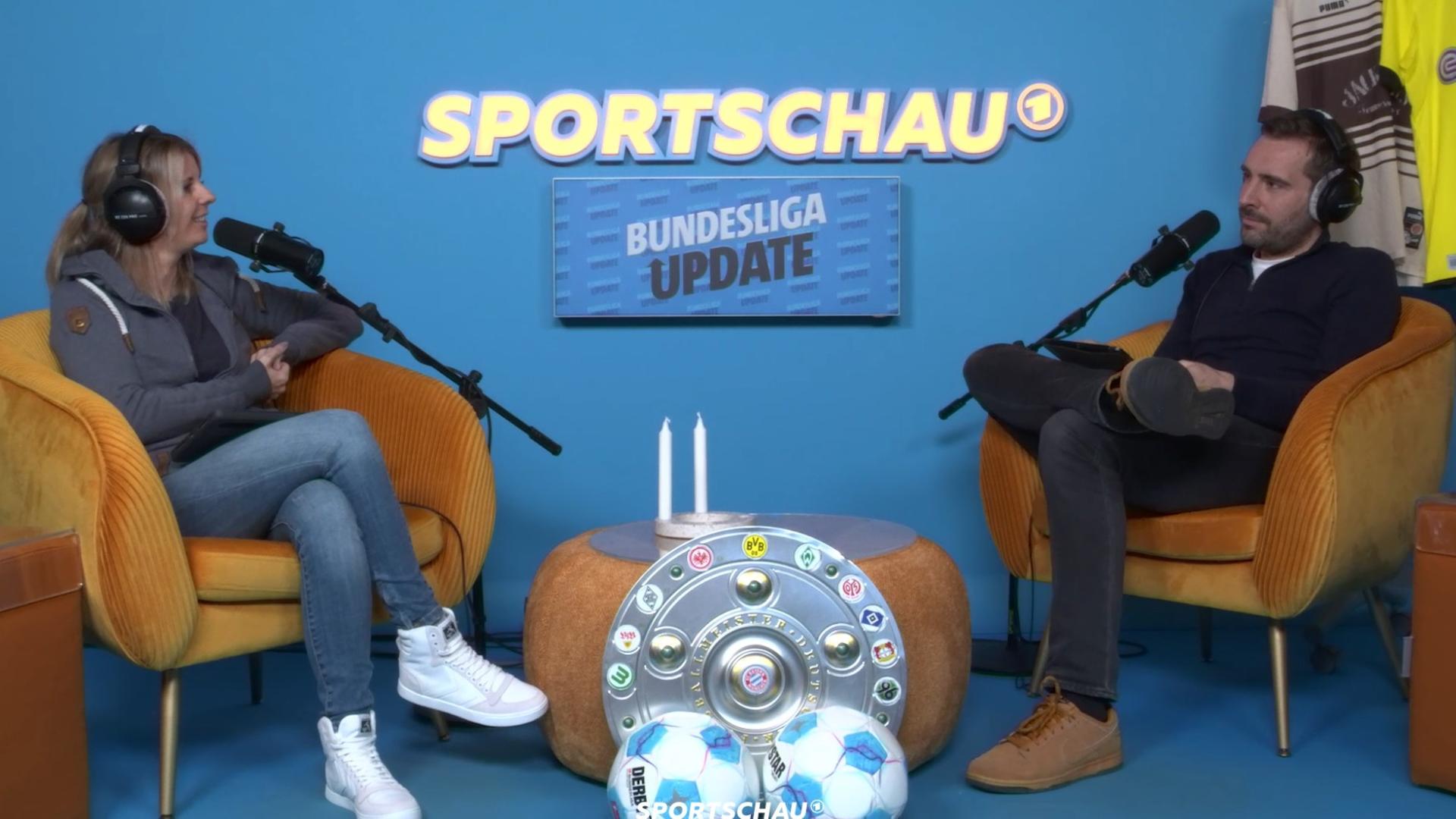 Anne Hilt und Tobi Schäfer im Sportschau Bundesliga Update | ARD