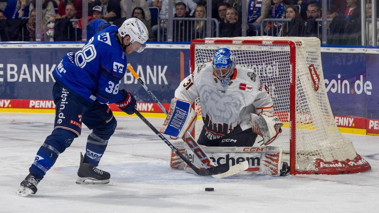 DEL: Mannheim gewinnt Derby gegen Frankfurt
