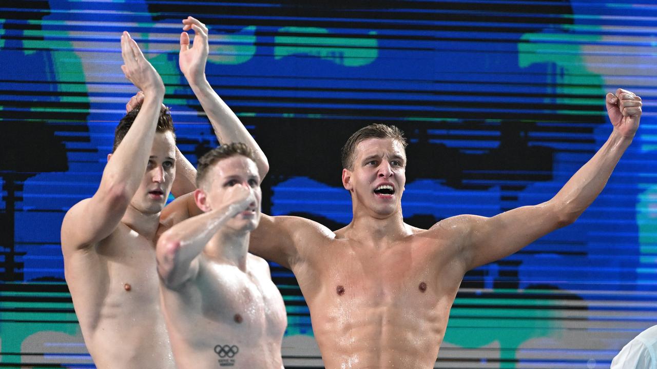 Photo: sportschau.de European Aquatics Championships: German Men's 4x200m Freestyle Relay Wins Bronze in National Record Time Led by Olympic Champ