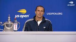 Alexander Zverev auf der Pressekonferenz nach seinem Sieg bei den US Open