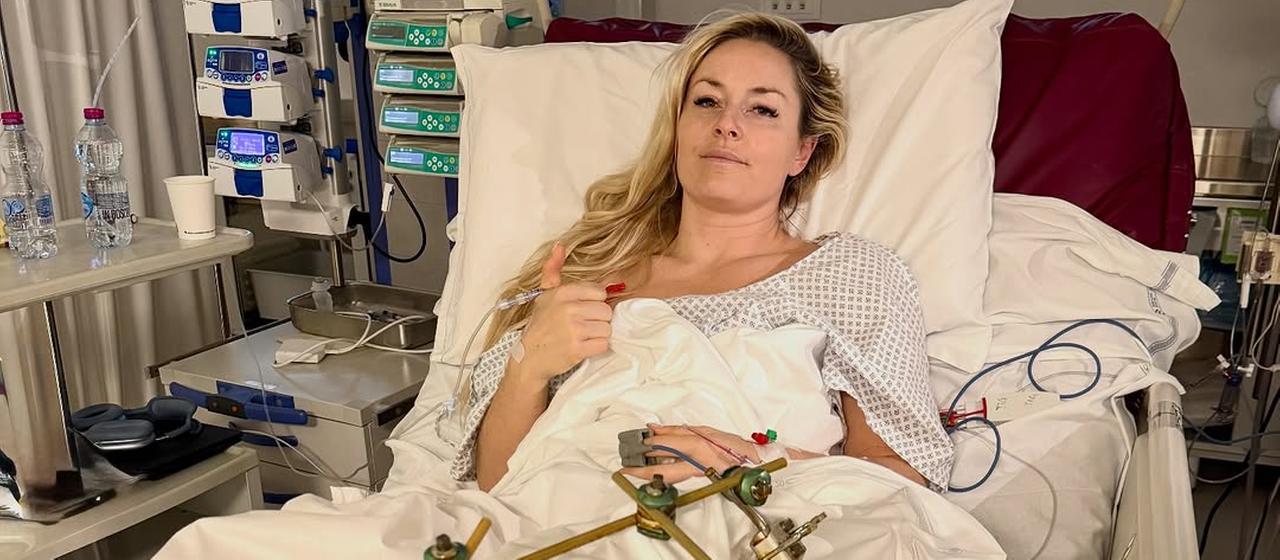 Lindsey Vonn nach ihrer Operation 
