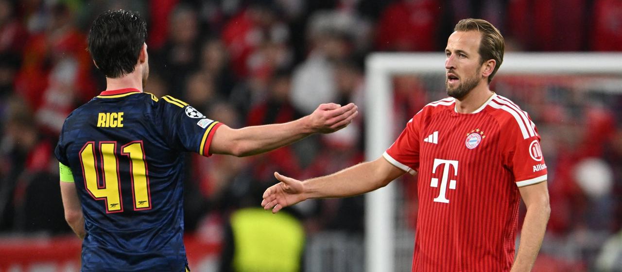 Declan Rice und Harry Kane nach dem 2:2 im CL-Kracher