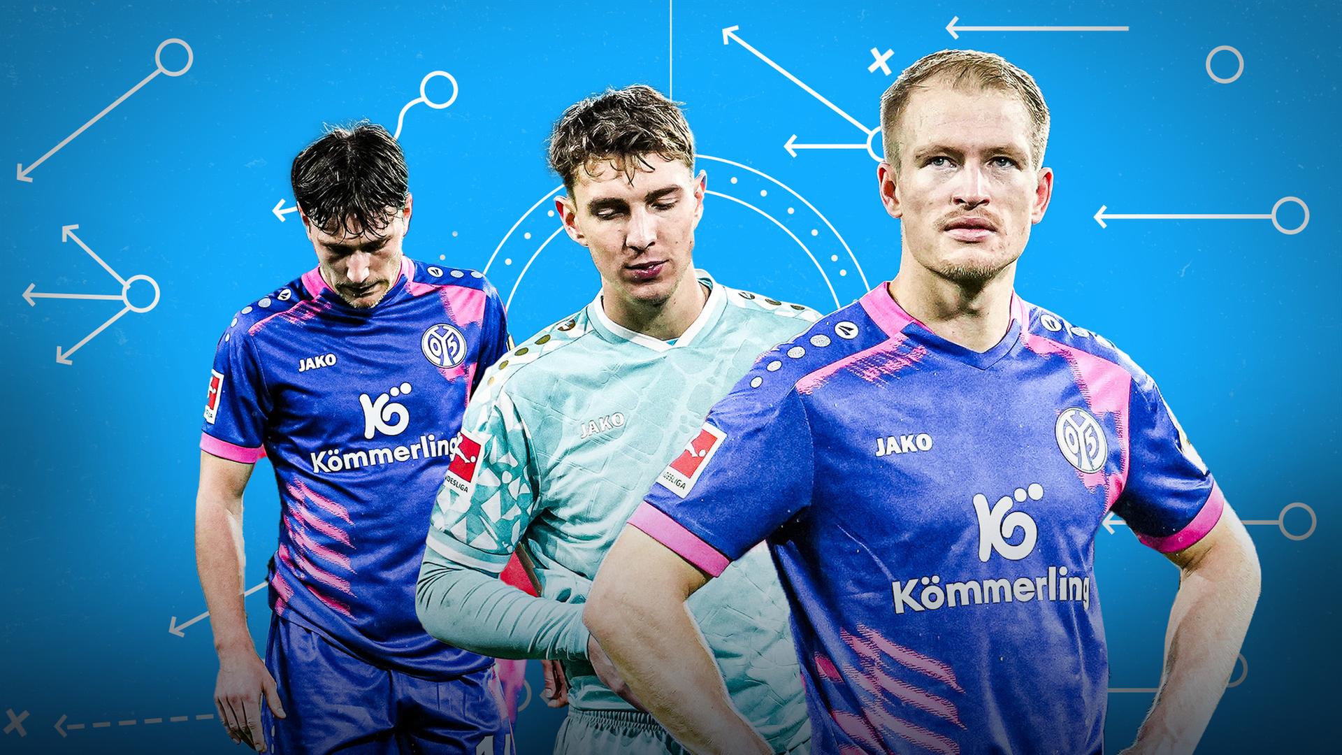 Enttäuschte Spieler vom 1. FSV Mainz 05 | IMAGO/STEINSIEK.CH