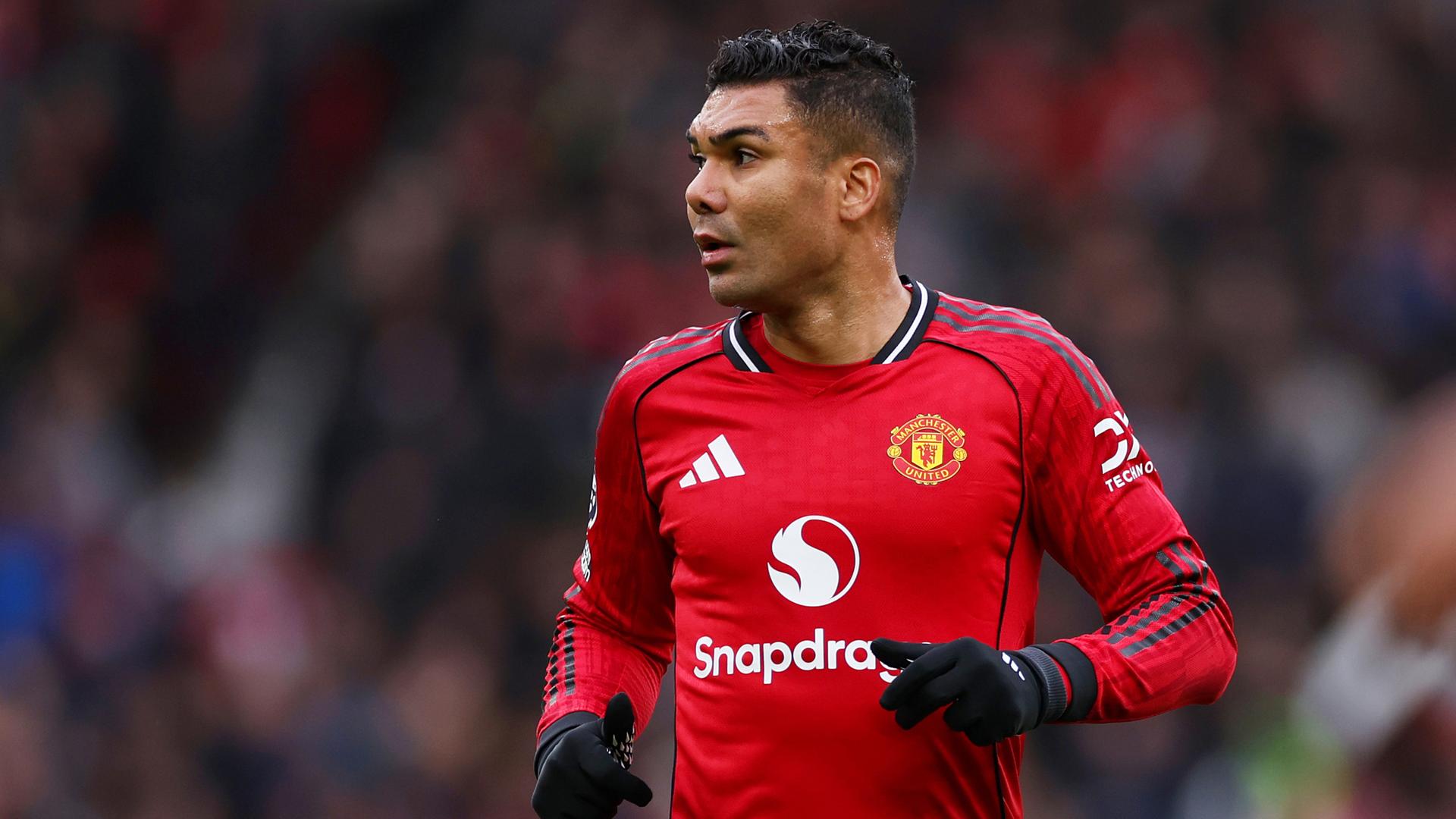 Casemiro von Manchester United im Spiel gegen Leeds United | Lewis Storey/Getty Images