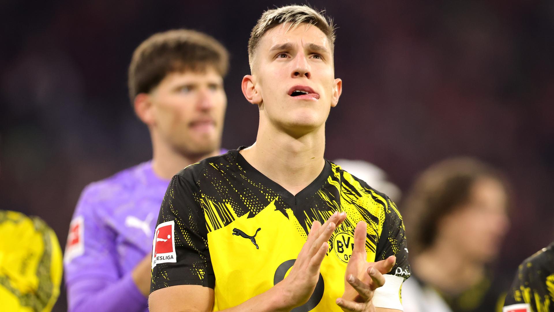 Nico Schlotterbeck nach dem Spiel gegen Bayern München | Marcel Engelbrecht/firo Sportphoto