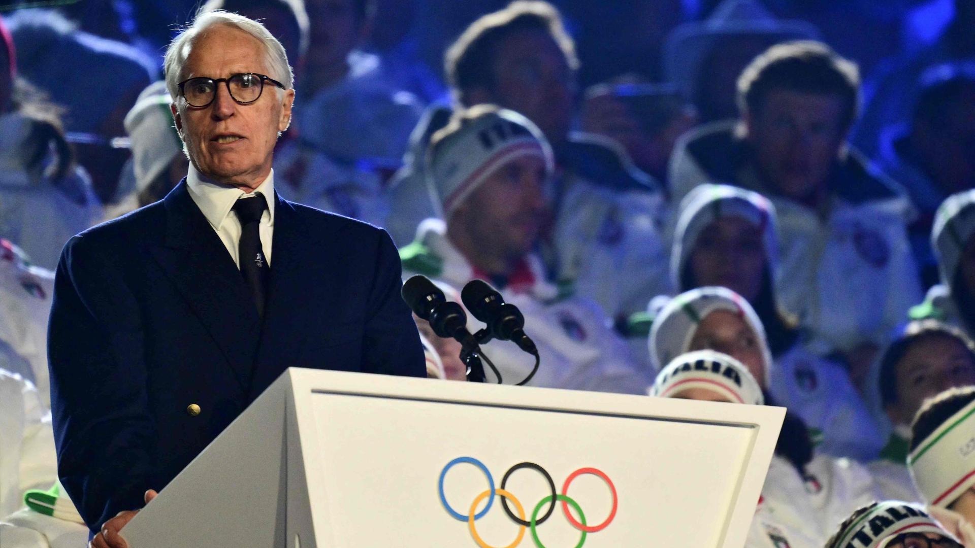 Giovanni Malago, OK-Chef von Milano Cortina 2026 | Stefano RELLANDINI / AFP