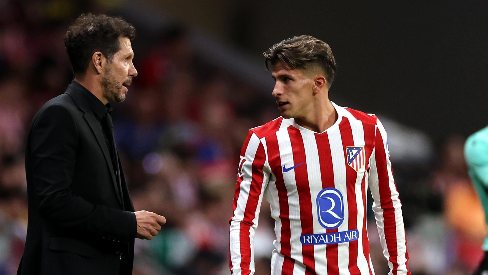 Diego Simeone (l.) und sein Sohn Giuliano | Getty Images / Florencia Tan Jun