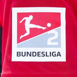 Das 2. Bundesliga Symbol auf der Anlage von Fortuna Düsseldorf