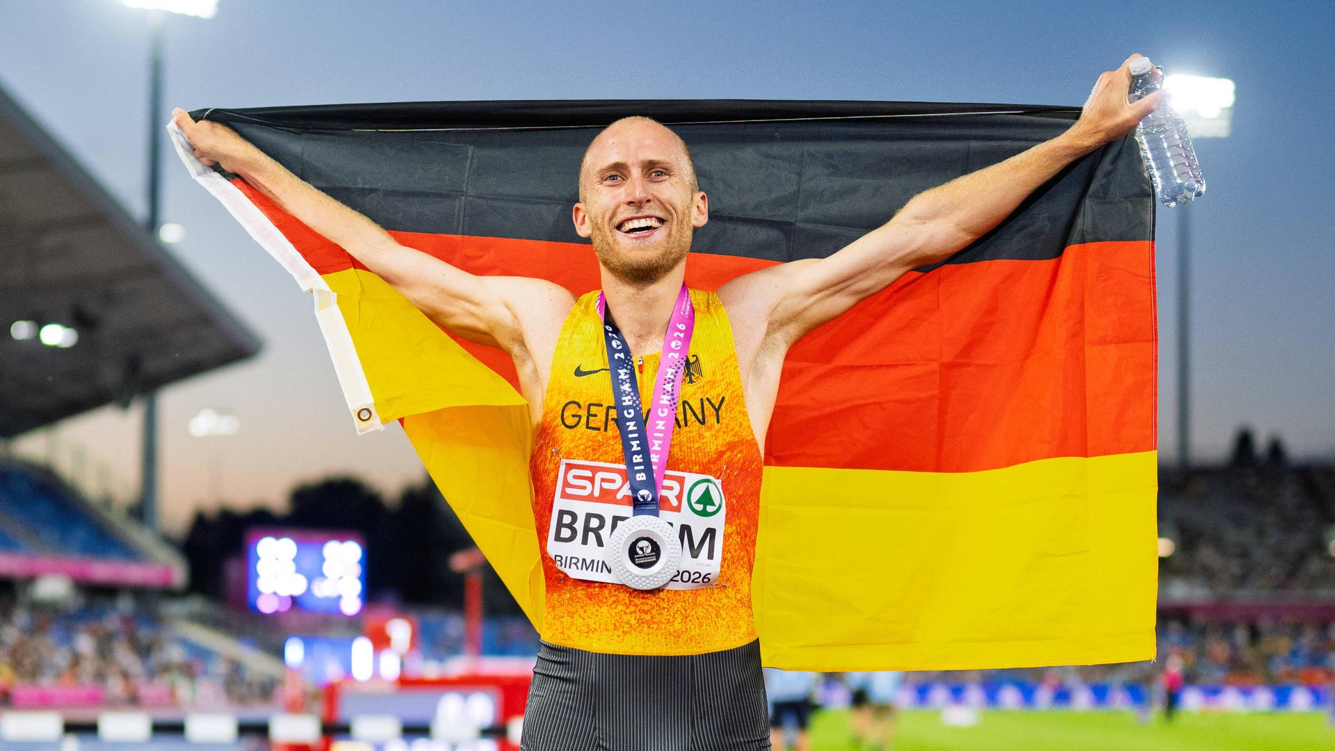 Leichtathaletik-EM: Florian Bremm holt Silber im 5000-Meter-Spektakel