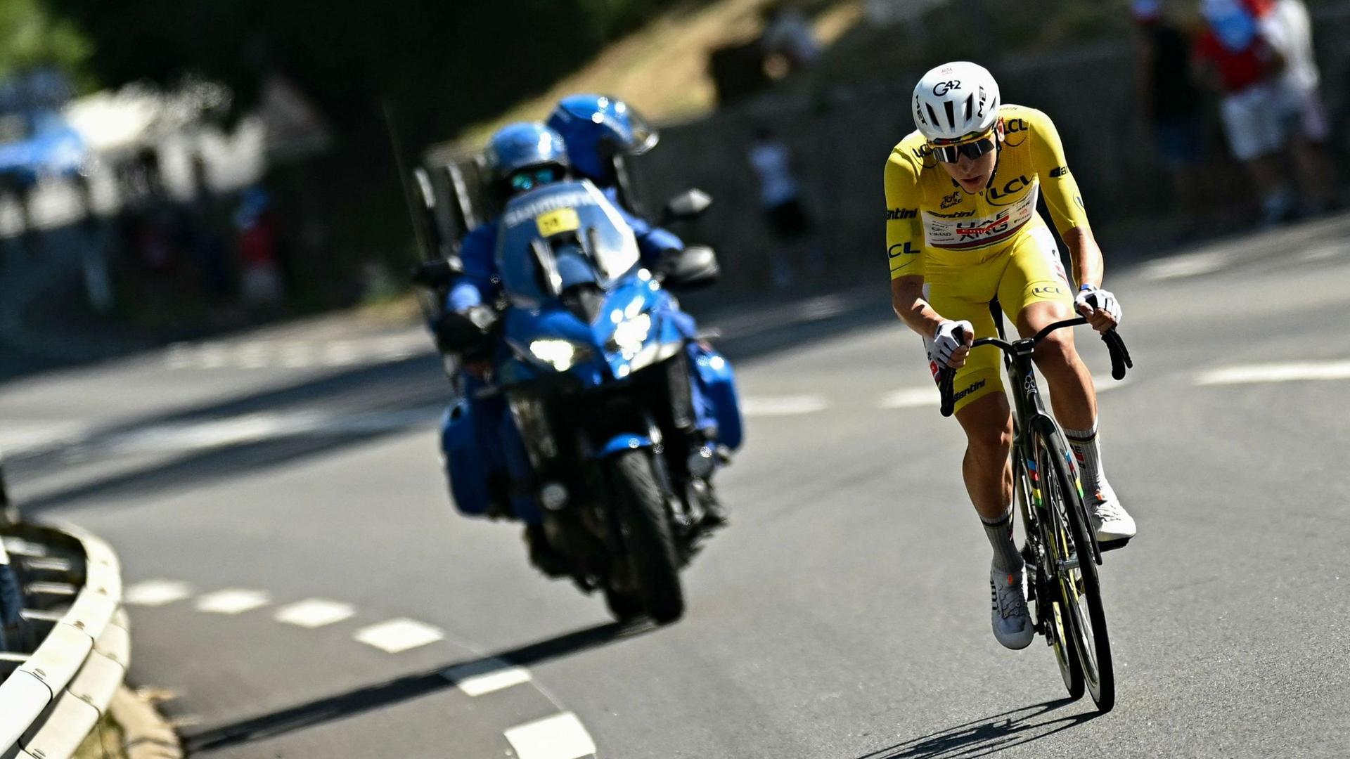 Tour: Pogacar "rächt" sich mit Solo-Show - Evenepoel Zweiter