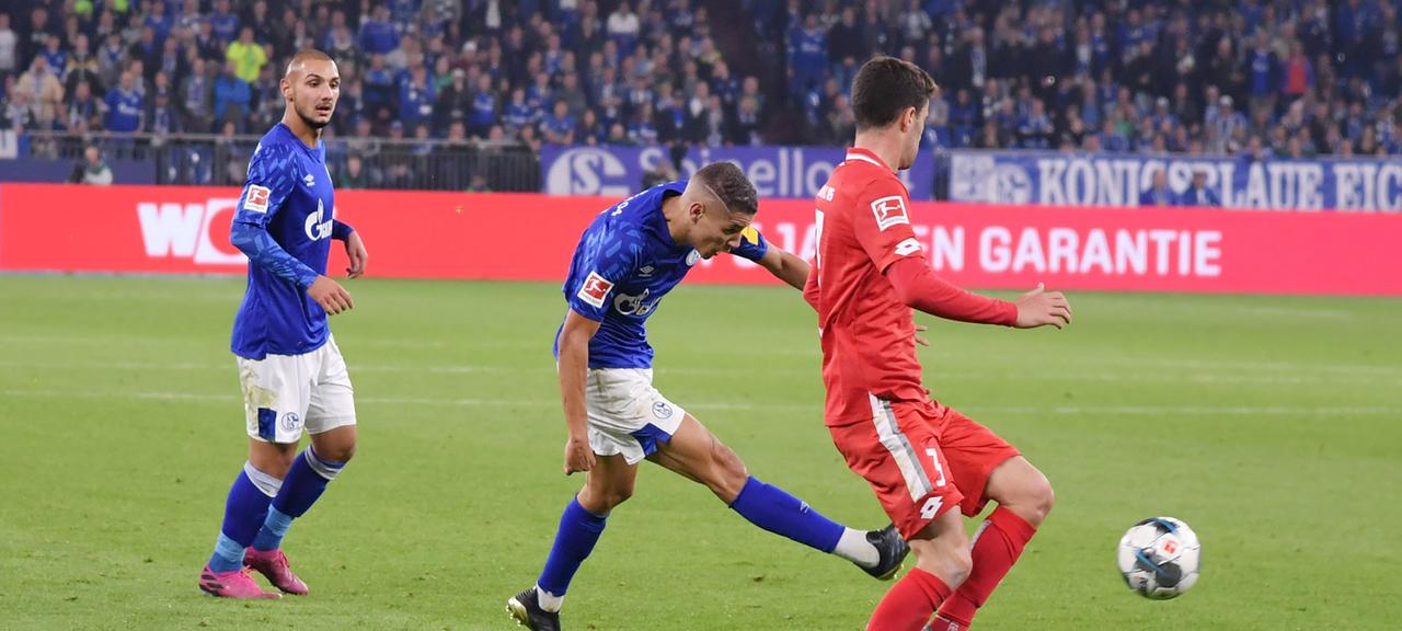 Amine Harit jubelt im Spiel gegen Mainz | imago/Tim Rehbein Amine Harit jubelt im Spiel gegen Mainz