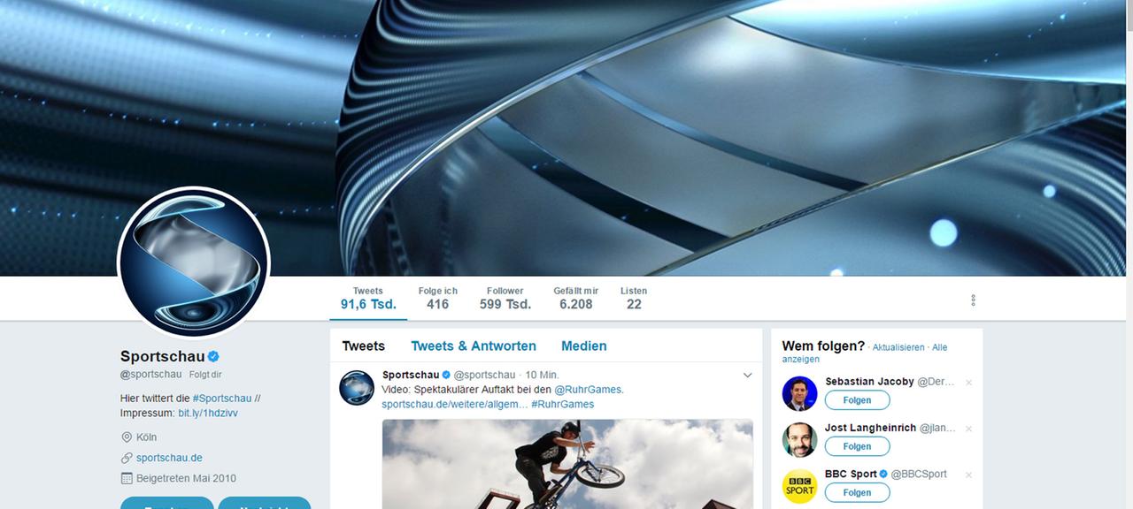 Der Twitter-Kanal der Sportschau | ard Der Twitter-Kanal der Sportschau