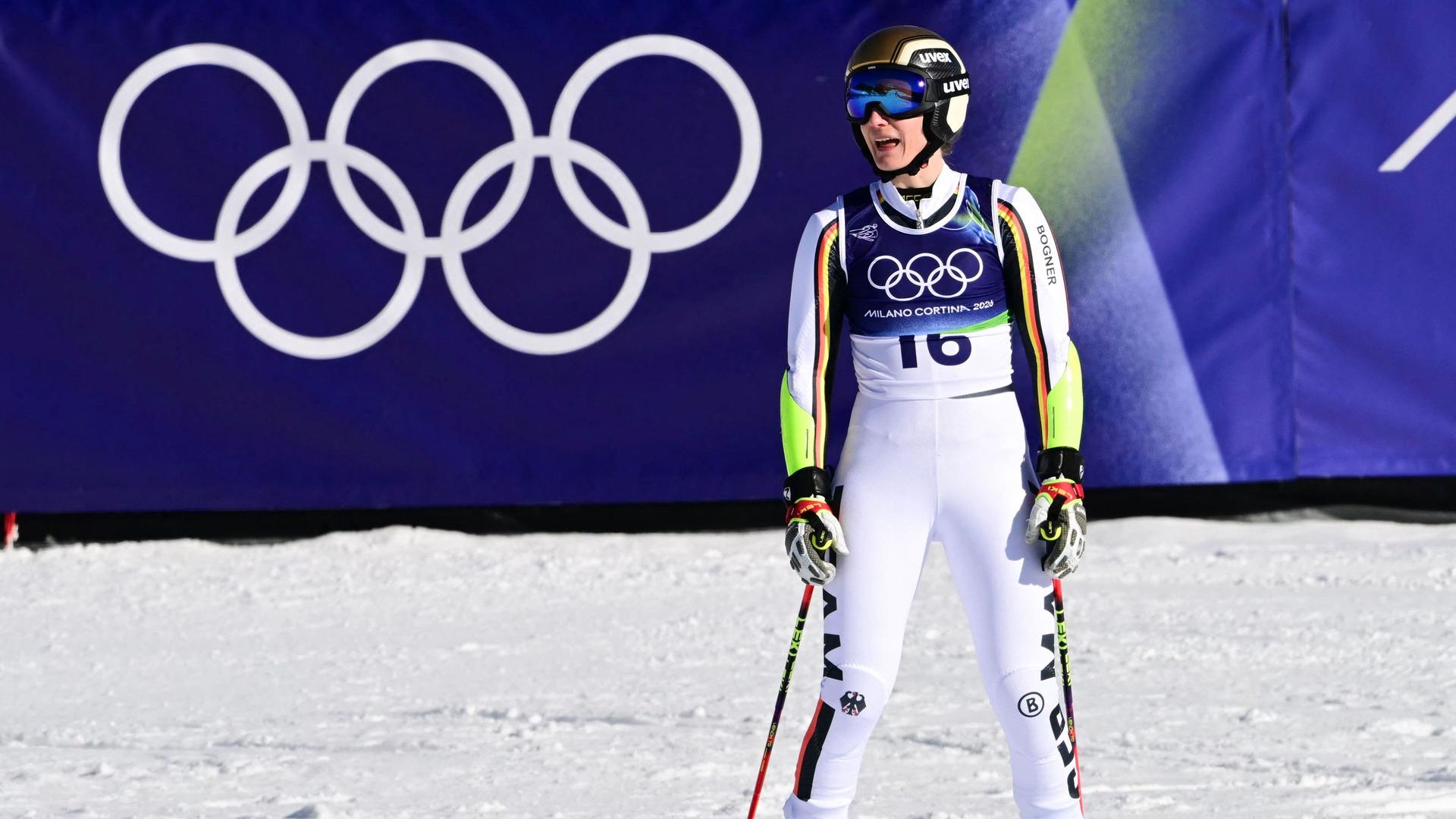 Lena DÃ¼rr nach ihrem zweiten Lauf | STEFANO RELLANDINI/AFP