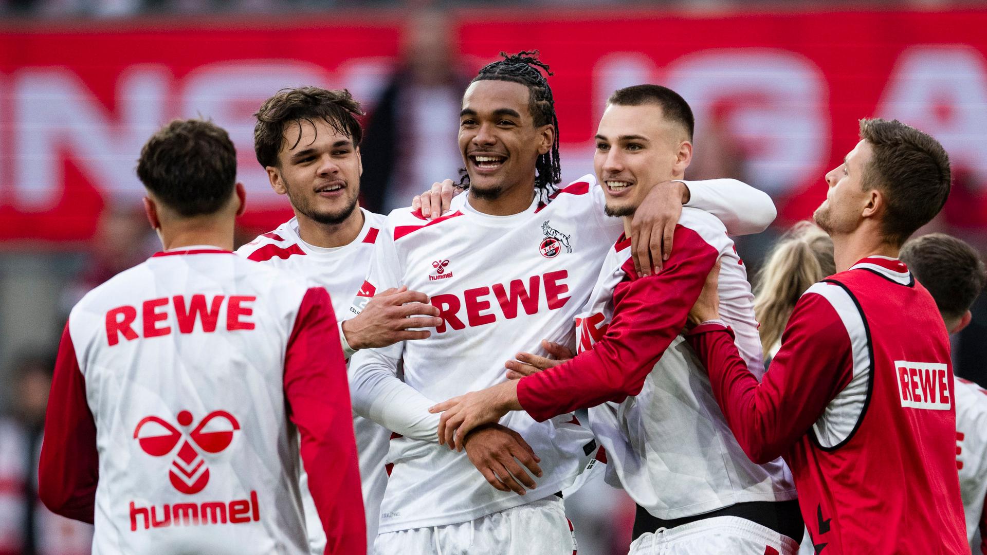 Max Finkgräfe, Damion Downs und Tim Lemperle | dpa/Marius Becker