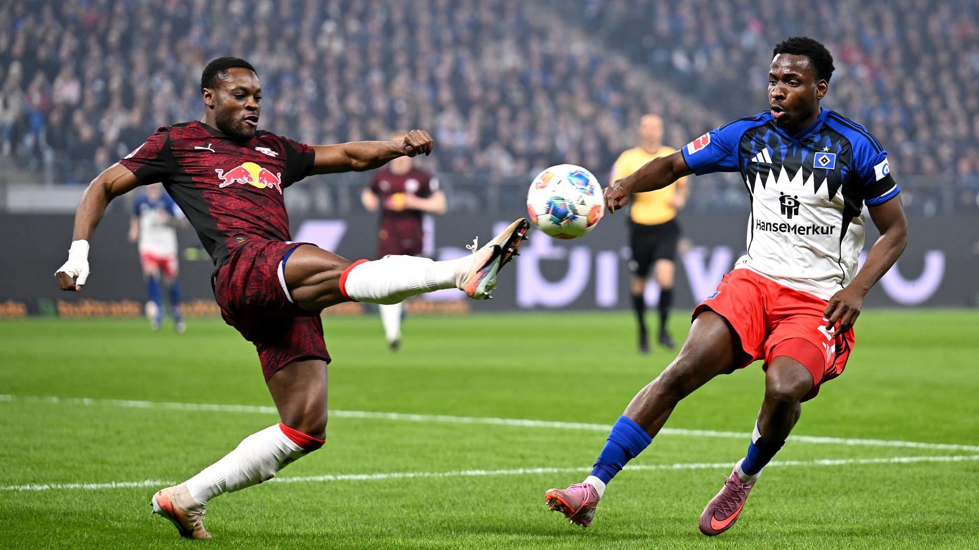 Spielszene der Partie zwischen dem Hamburger SV und RB Leipzig | Getty Images/Stuart Franklin