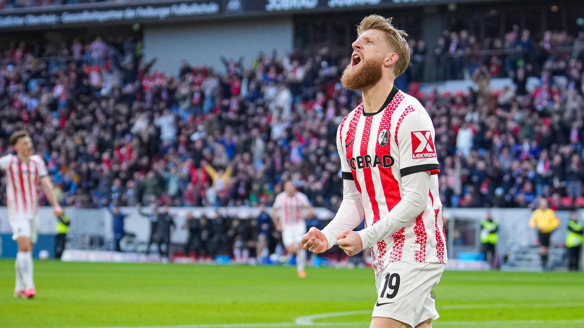 Niklas Beste jubelt über das 1:0 | IMAGO/STEINSIEK.CH