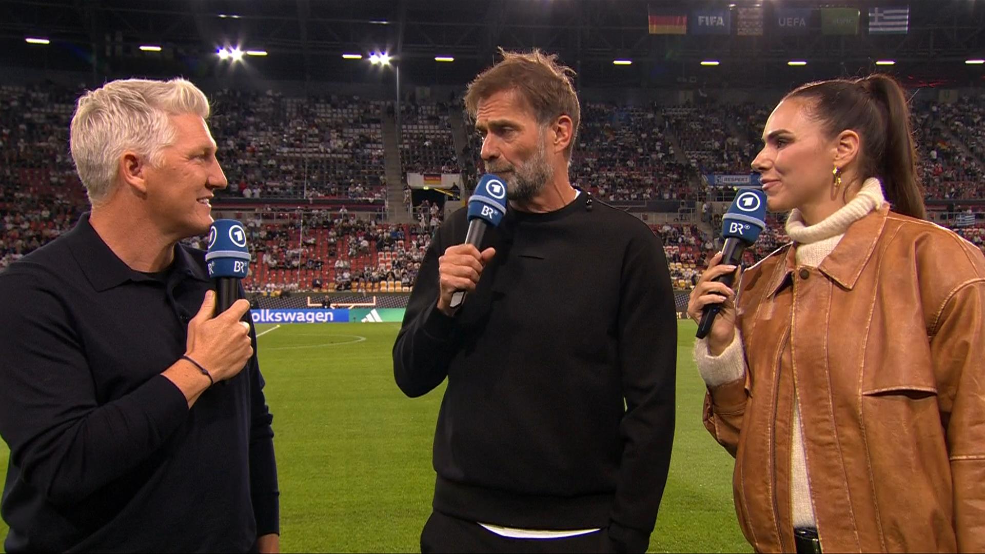 Bastian Schweinsteiger, JÃ¼rgen Klopp und Esther Sedlaczek | Sportschau