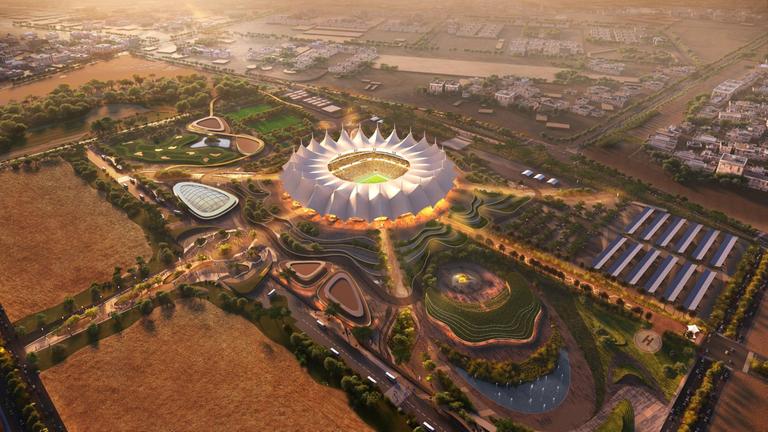 Das King Fahad Sports City Stadium in Riad soll Platz für 70.200 Menschen haben. | Medienfotos "Saudi 2034 bid" Das King Fahad Sports City Stadium in Riad soll Platz für 70.200 Menschen haben.