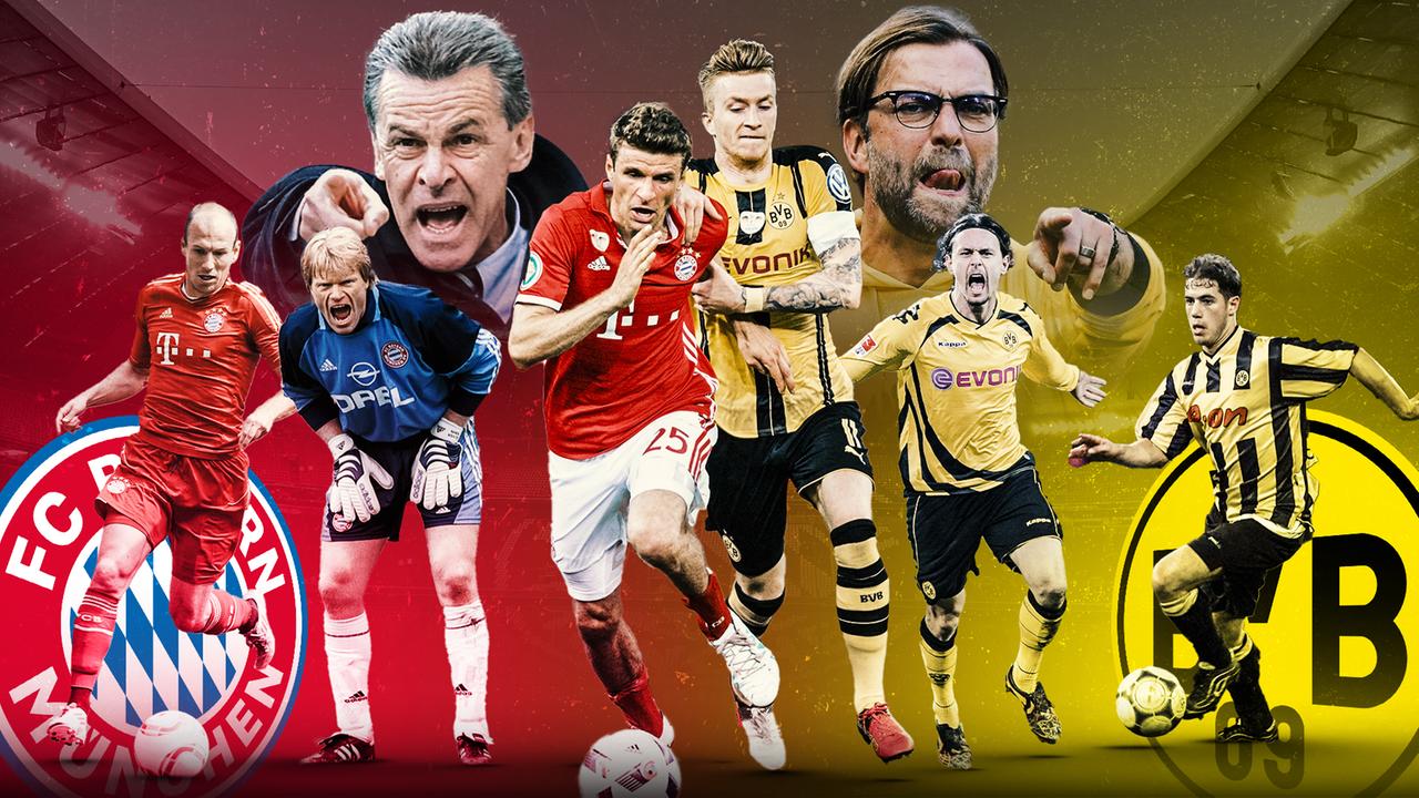 Grafik zur Historie der Partie Bayern gegen Dortmund. | Imago/Ulmer/Team 2/Camera 4/Contrast