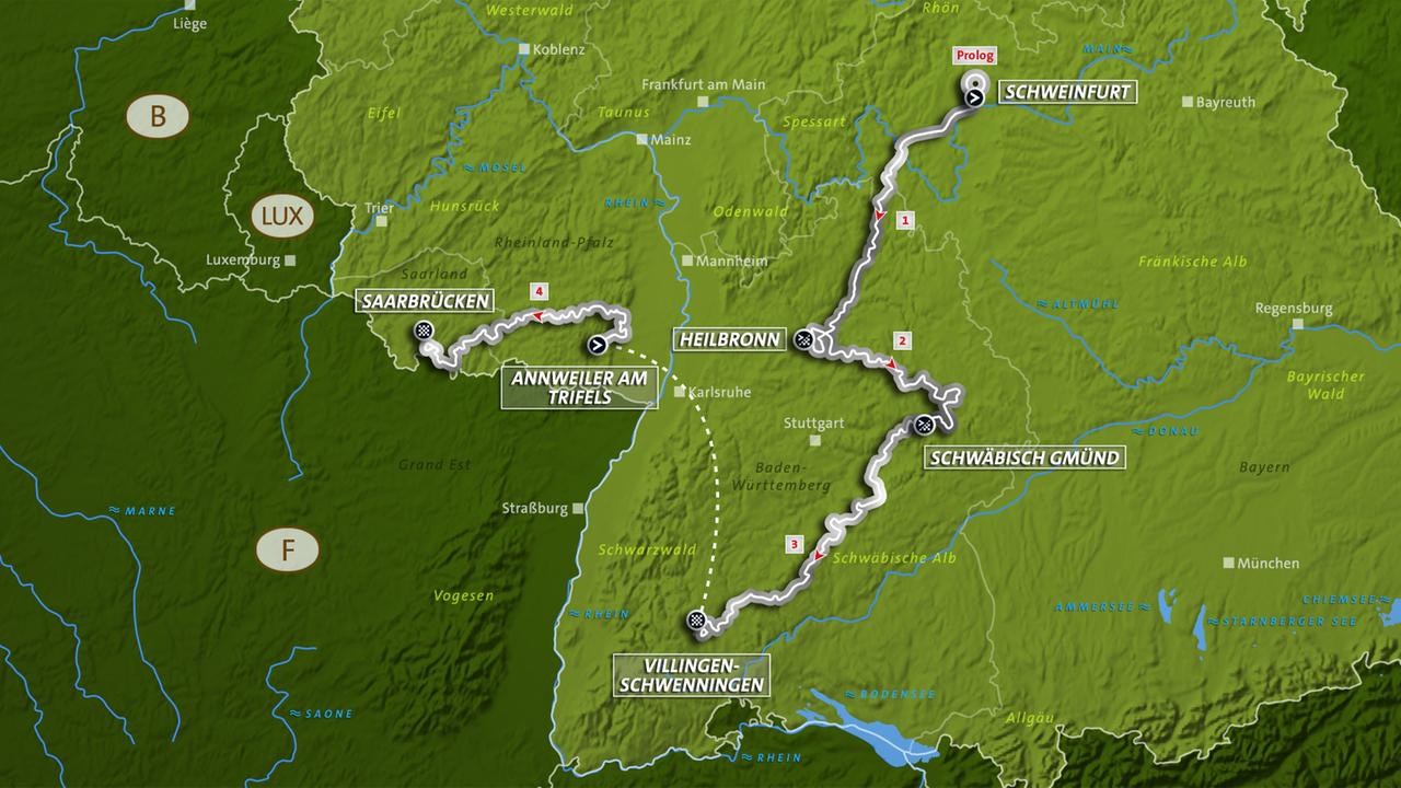 Deutschland Tour 2024 Alle Infos zu den Etappen sportschau.de