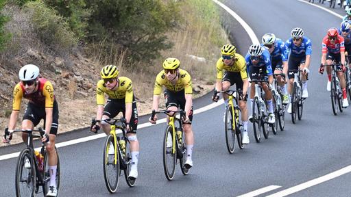 Radfahrer bei der elften Etappe der Vuelta in Spanien