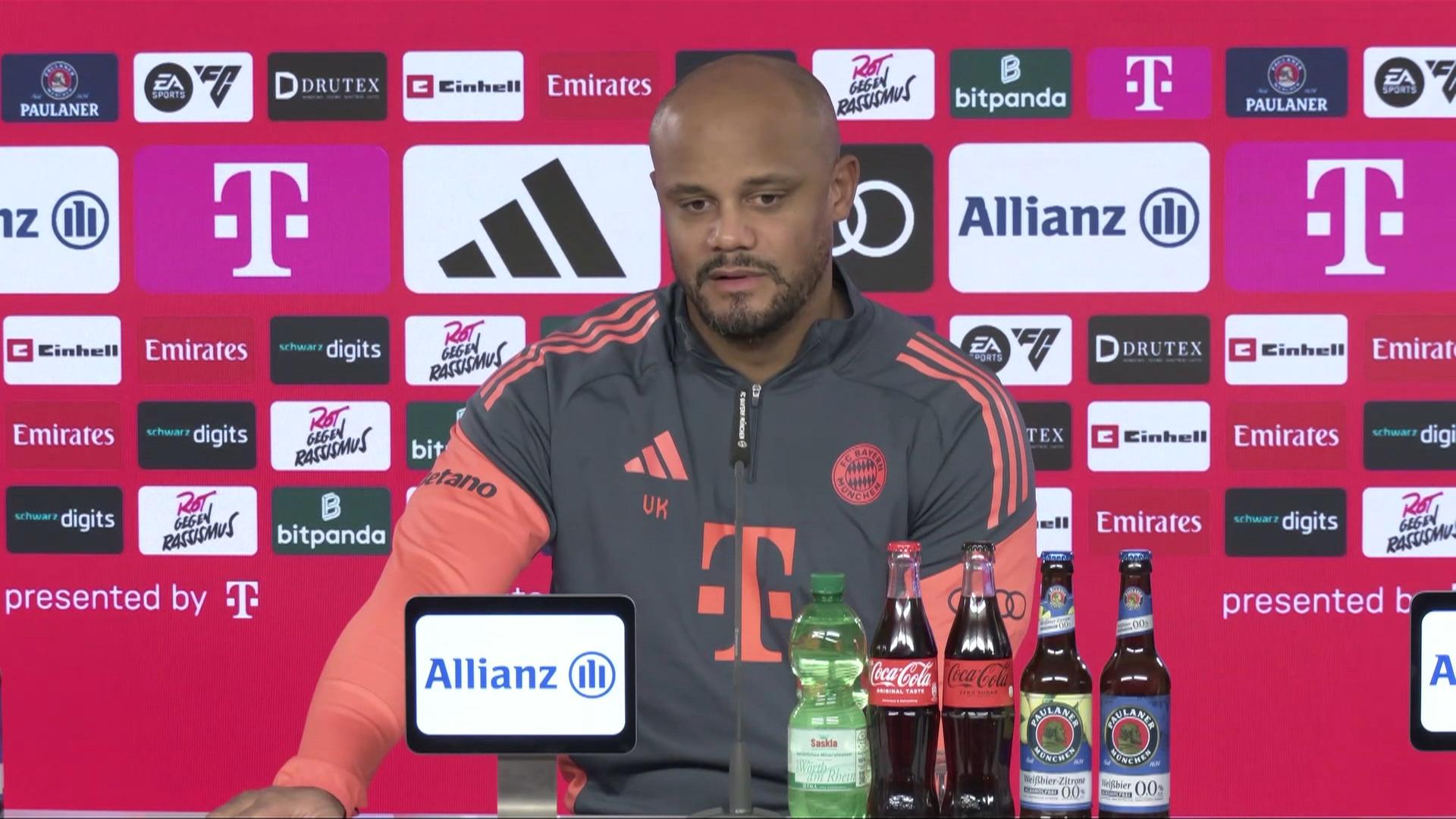 Vincent Kompany während einer Pressekonferenz | Sportschau
