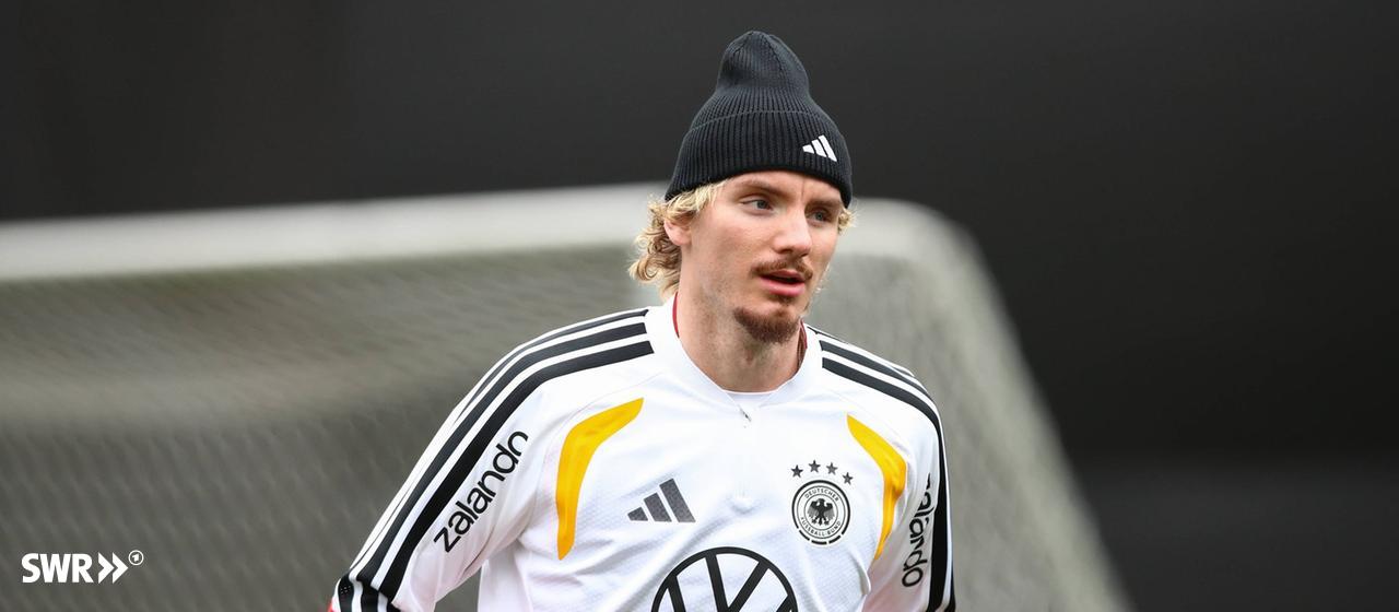 Nick Woltemade im Traing der DFB-Auswahl