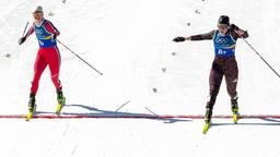 Deutsche Langläuferin Coletta Rydzek beim Teamsprint