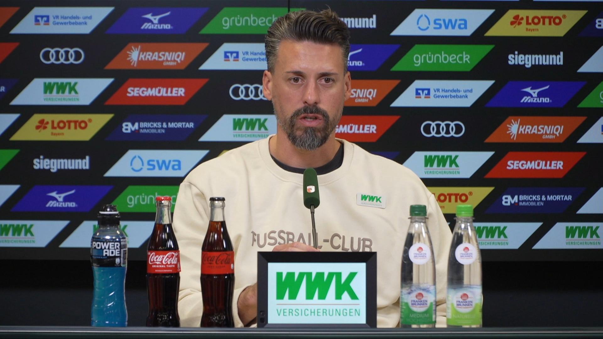 Sandro Wagner auf der Pressekonferenz vor dem Spiel gegen den VfL Wolfsburg | ARD