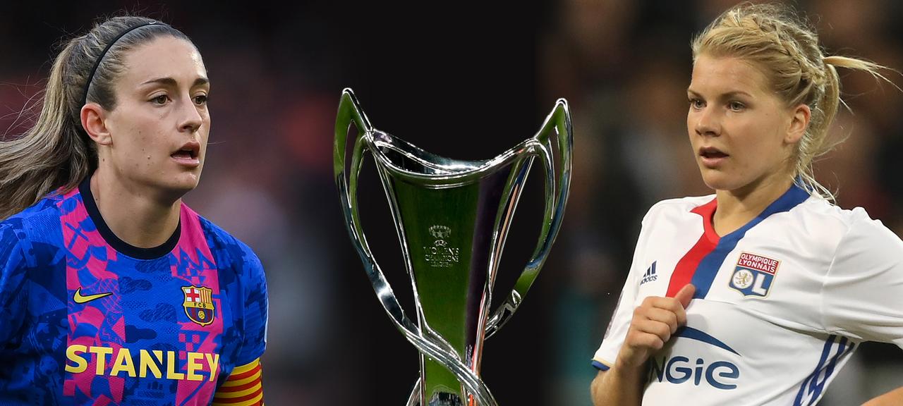 Ada Hegerberg (r.) Alexis Putellas (l.), Champions-League-Pokal | Christopher Lee/Getty Images Ada Hegerberg (r.) Alexis Putellas (l.), Champions-League-Pokal