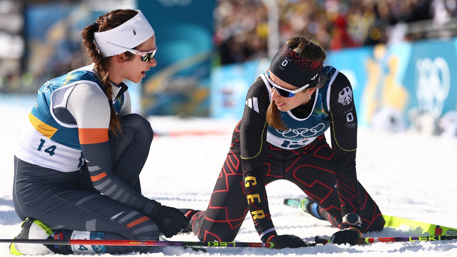 Olympia: Neprjajewa "klaut" Hennig Dotzler im Langlaufrennen die Ski