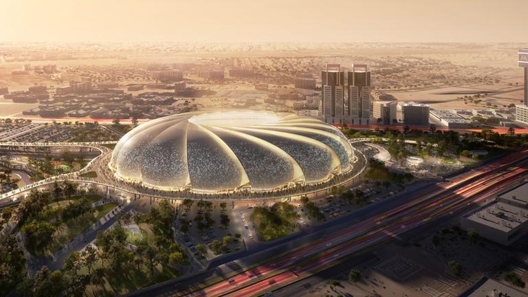 Das Aramco Stadium in Al Khobar soll Platz für 46.906 Menschen haben. | Medienfotos "Saudi 2034 bid" Das Aramco Stadium in Al Khobar soll Platz für 46.906 Menschen haben.