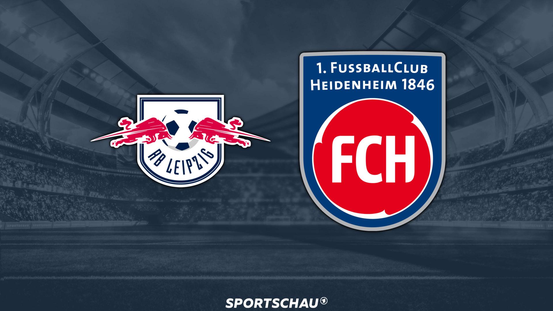 Logo RB Leipzig gegen 1. FC Heidenheim 1846 | ARD